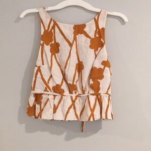 Anthropologie Maeve brand floral crop top